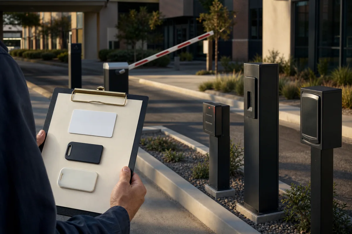 Editorial access-control image for AWID vs. DoorKing vs. HID: Which Format Does Your Gate Use?